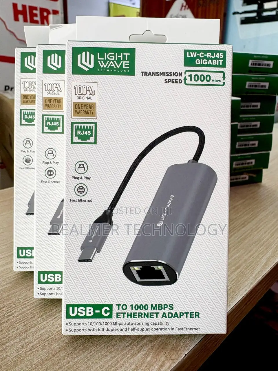 Light Wave Usb-C to Ethernet Adapter
