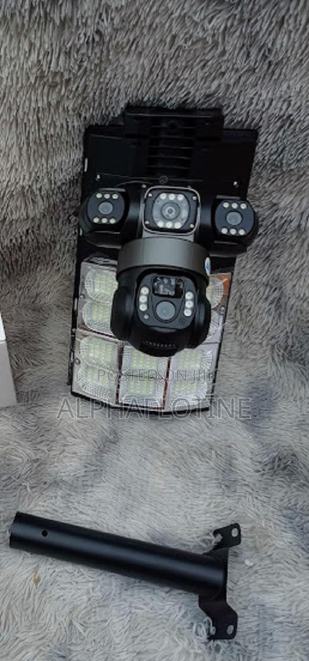 Three Lens Auto Tracking Solar PTZ Security CCTV Camera - main view