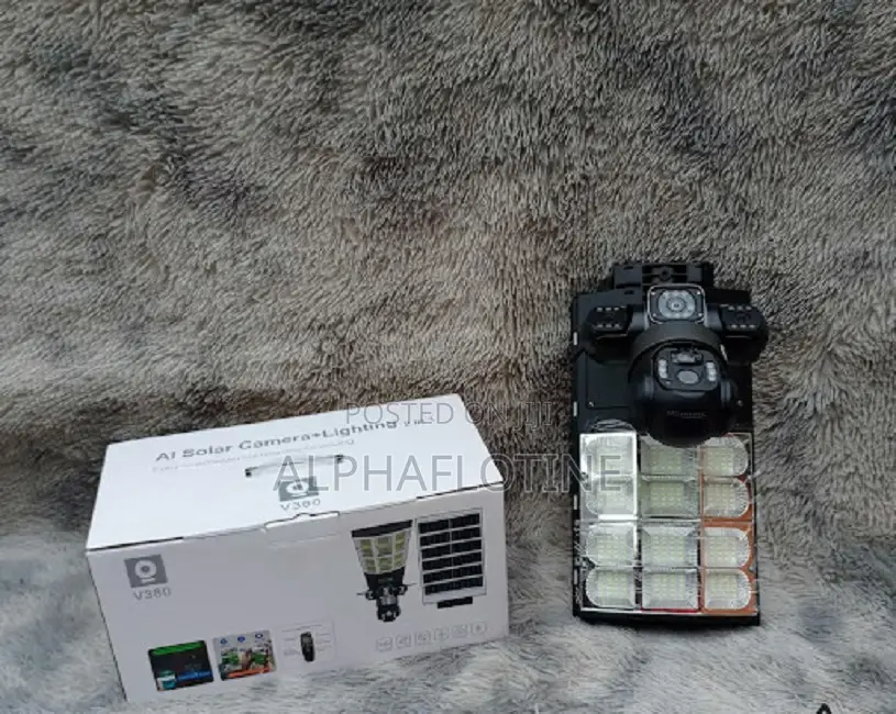 3-Lens Solar Street Flood Light Security Surveillance CCTV Camera