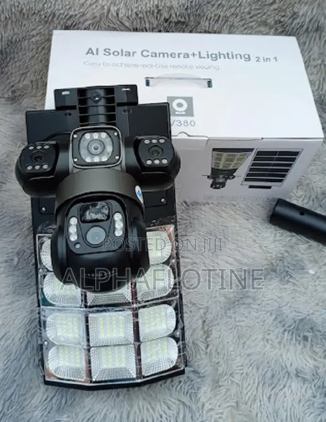 V380 Pro Outdoor Solar Powered 4g Tripple Lens Street Light