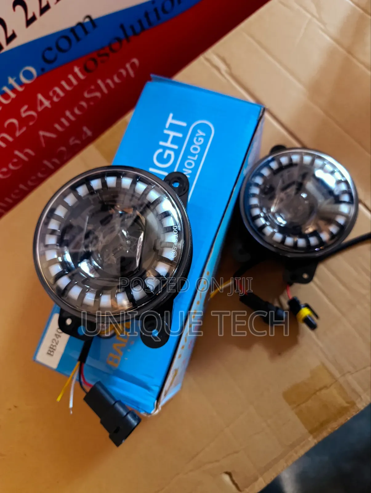 3 Color Universal Fog Lights With Indicator Bright Car Lamp