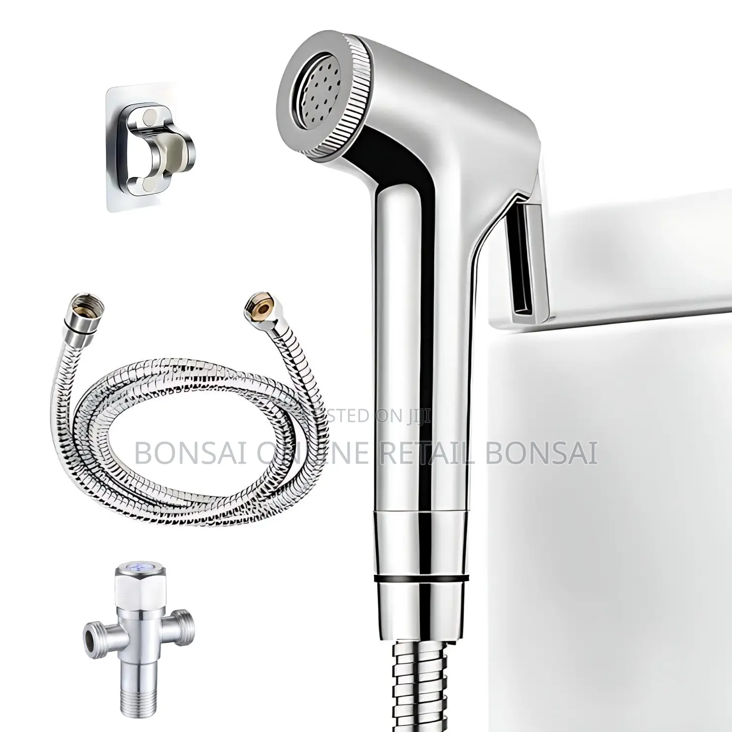 Stainless Steel Handheld Bidet Sprayer With Hose T-Valve for Toilet