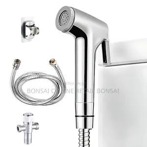 Stainless Steel Handheld Bidet Sprayer With Hose T-Valve for Toilet
