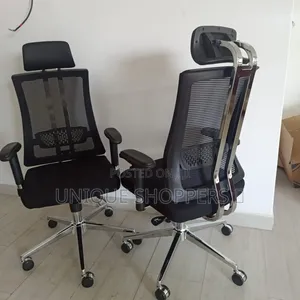 Office Chair With Metallic Back Support