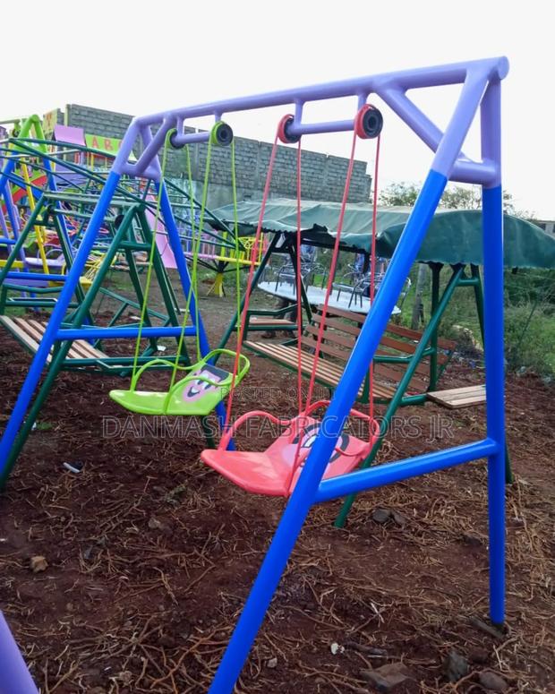 Sturdy 2-Seater Kids Swing Set - main view