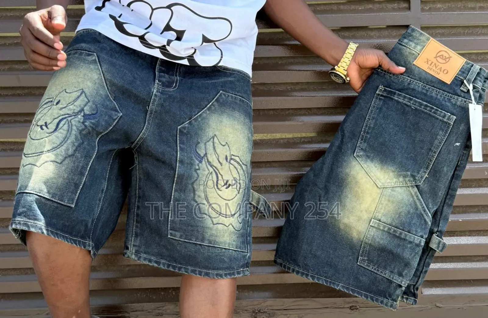Quality Heavy Denim Made Casual Designer Jort Baggy Shorts