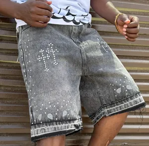 Quality Heavy Denim Made Casual Designer Jort Baggy Shorts