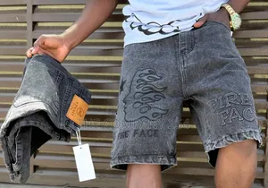 Quality Heavy Denim Made Casual Designer Jort Baggy Shorts