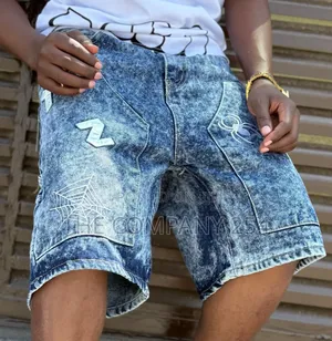 Quality Heavy Denim Made Casual Designer Jort Baggy Shorts