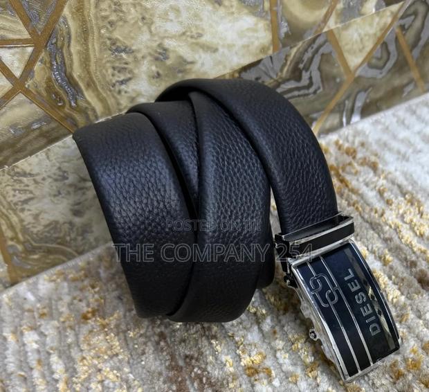 Quality Leather Plain Business Casual Men Waist Bucker Belts Available - thumbnail 6