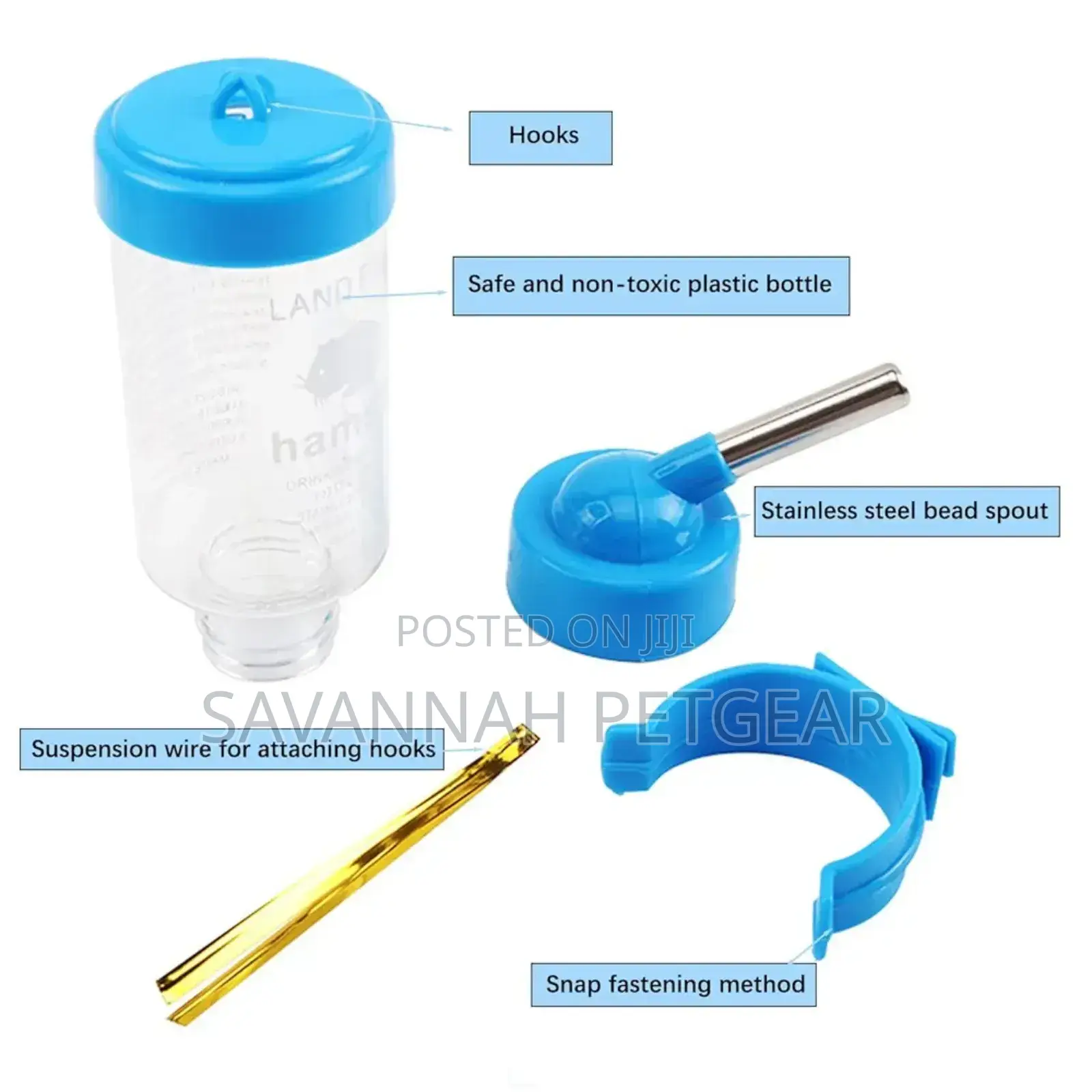 Hamster Water Feeder Bottle, No-Drip Small Animals Water Dispenser