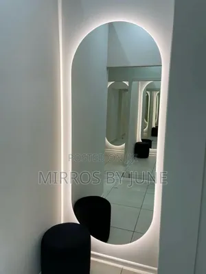 Eggshaped Mirror Withled Light