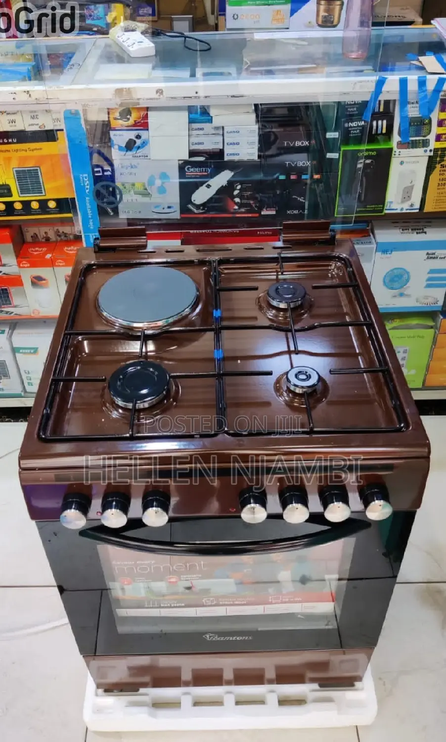 Ramtons 60*60 3gas +1electric Standing Cooker With Electric Oven