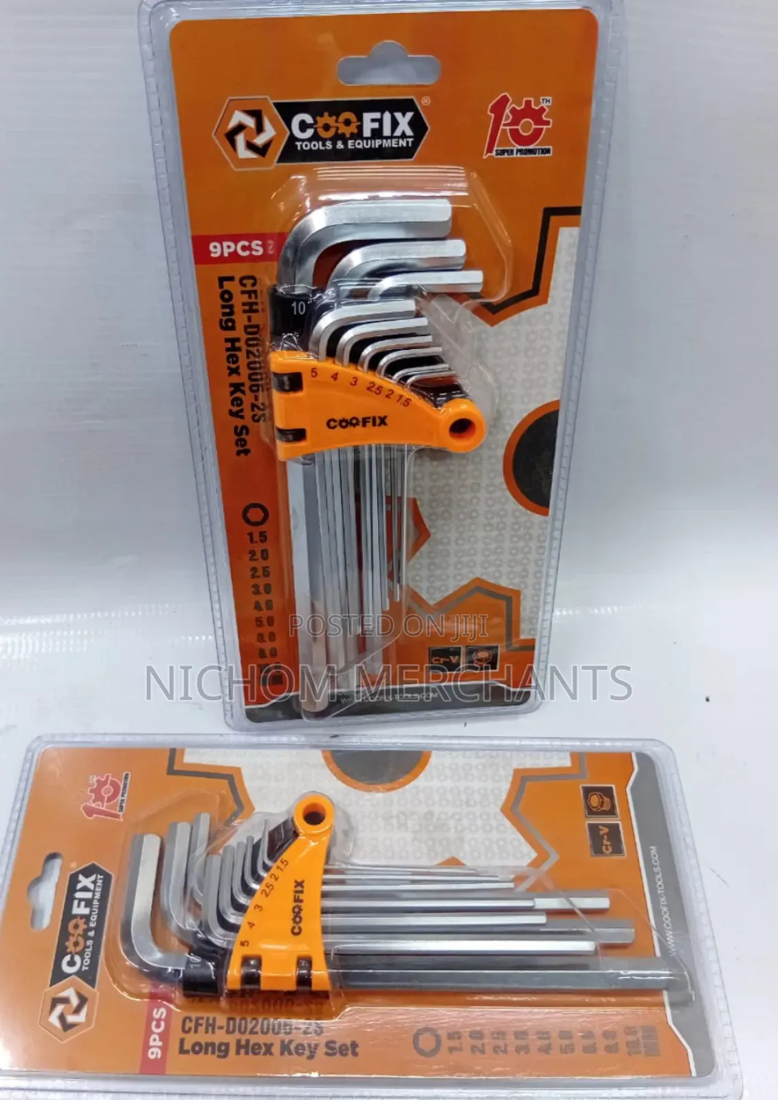 Coofix 9pcs Allen Key /Hex Key Set