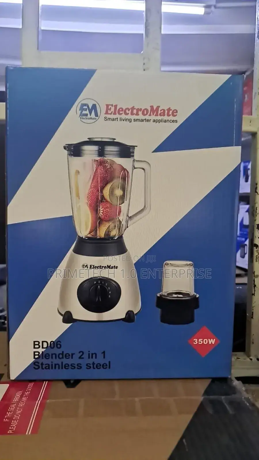 Electromate Decent Blender 2 in 1 Stainless Steel