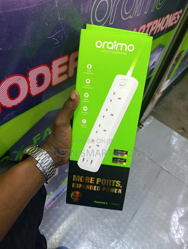 Oraimo Powerhub 2 4-Ac 3-Usb Power Extension - thumbnail 2