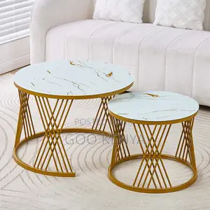 Coffee Table; Modern Nesting Marble Coffee Table Set