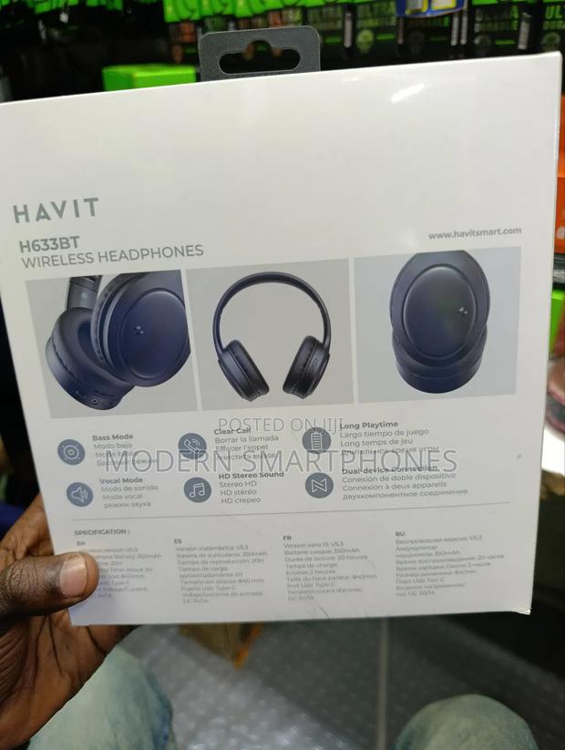 Havit H633bt Foldable Design Wireless Headphones - thumbnail 4
