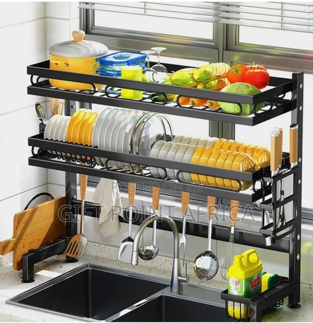 *Double Over The Sink Stainless Steel Dish Rack* - main view