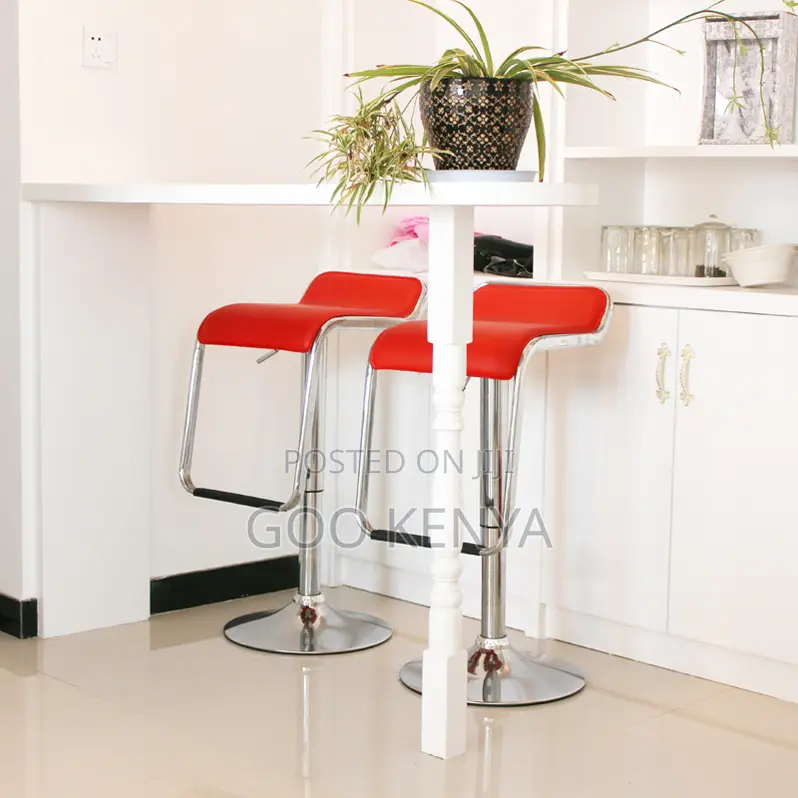 Bar Stool; High-End Adjustable Leather Counter Stool