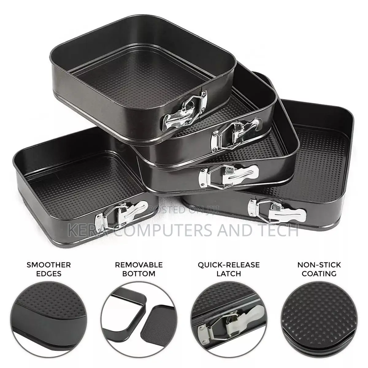 Square Baking Tins Set 6pcs/Set