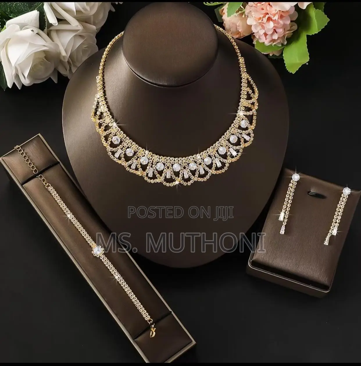 4 Pc Ladies Elegant Matching Jewellery Sets