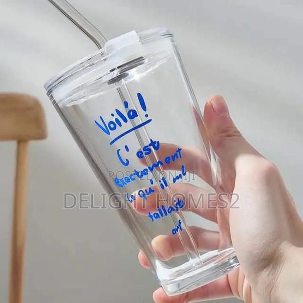 Round Transparent Borosilicate Drinking Glass Cup_ele - thumbnail 2