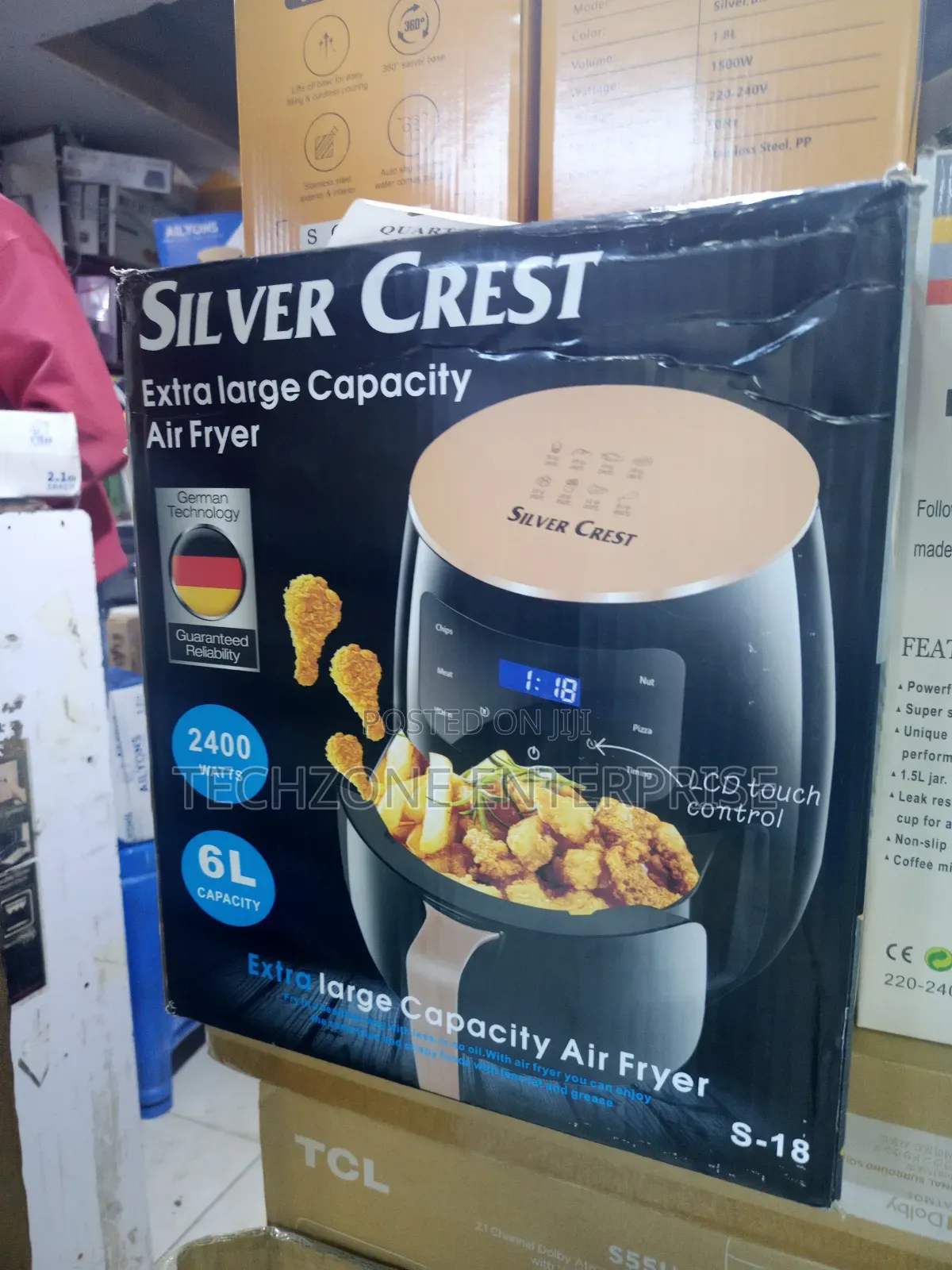 Glass Oven 6l Silvercrest Air Fryer S-18 With 2400 Watts 