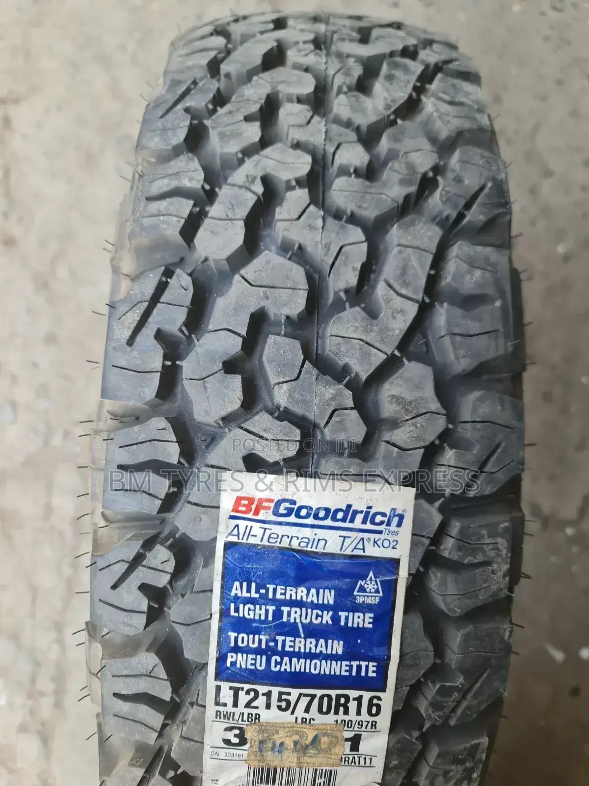 215 /70 R16 Bf Goodrich Tyres (All Terrrain) Usa.