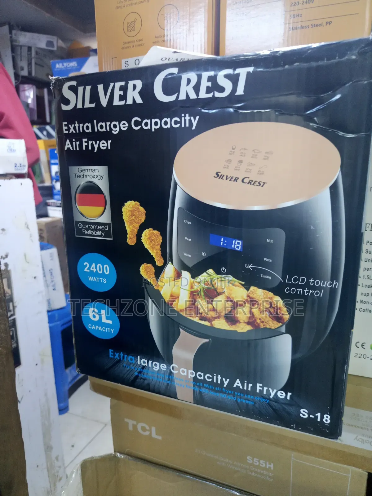 Glass Oven 6l Silver Crest Air Fryer With Overheating Protection 