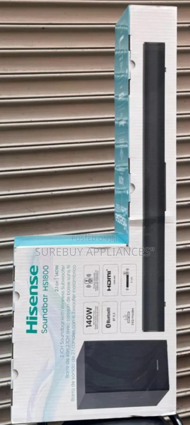 Hisense Hs1800 140w Soundbar | 2.1 Channel Soundbar