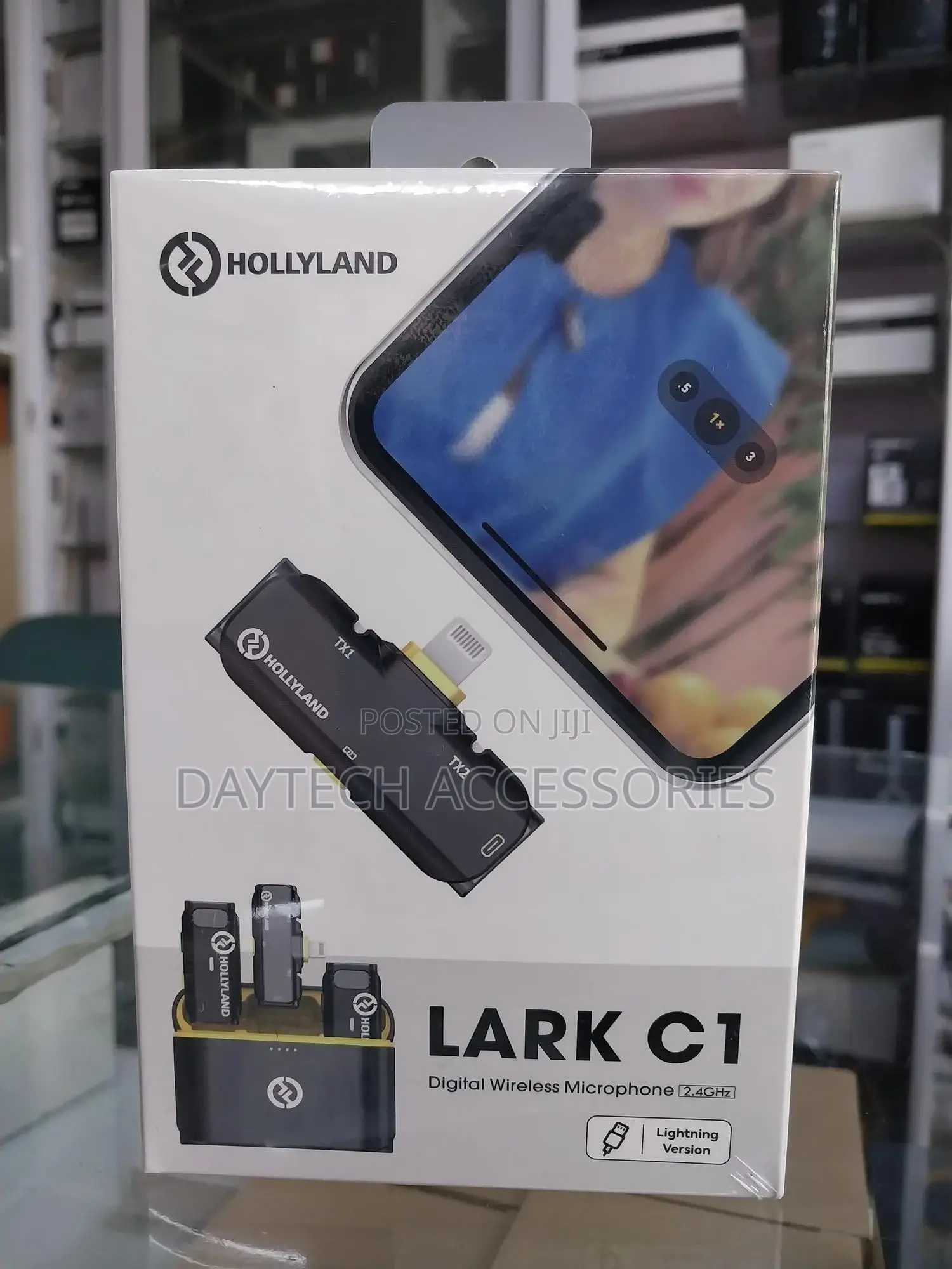 Hollyland Lark C1 Duo Wireless Mic System for Ios Devices Black