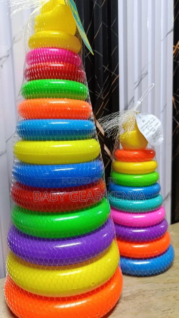 Kids Stacking Towers Both 41cm and 30 Cm Tall  - main view