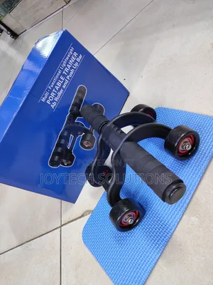 Ab Roller Portable Trainer and Push Up Bar