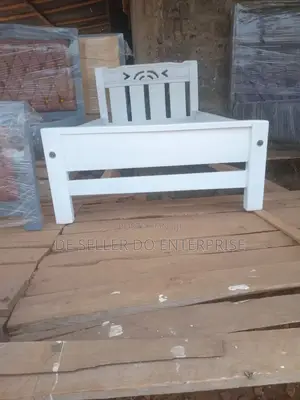 Kids Wooden Bed White Colour
