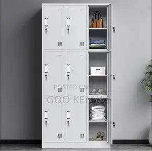 Office Cabinet; Steel 9-Door Locker Cabinet