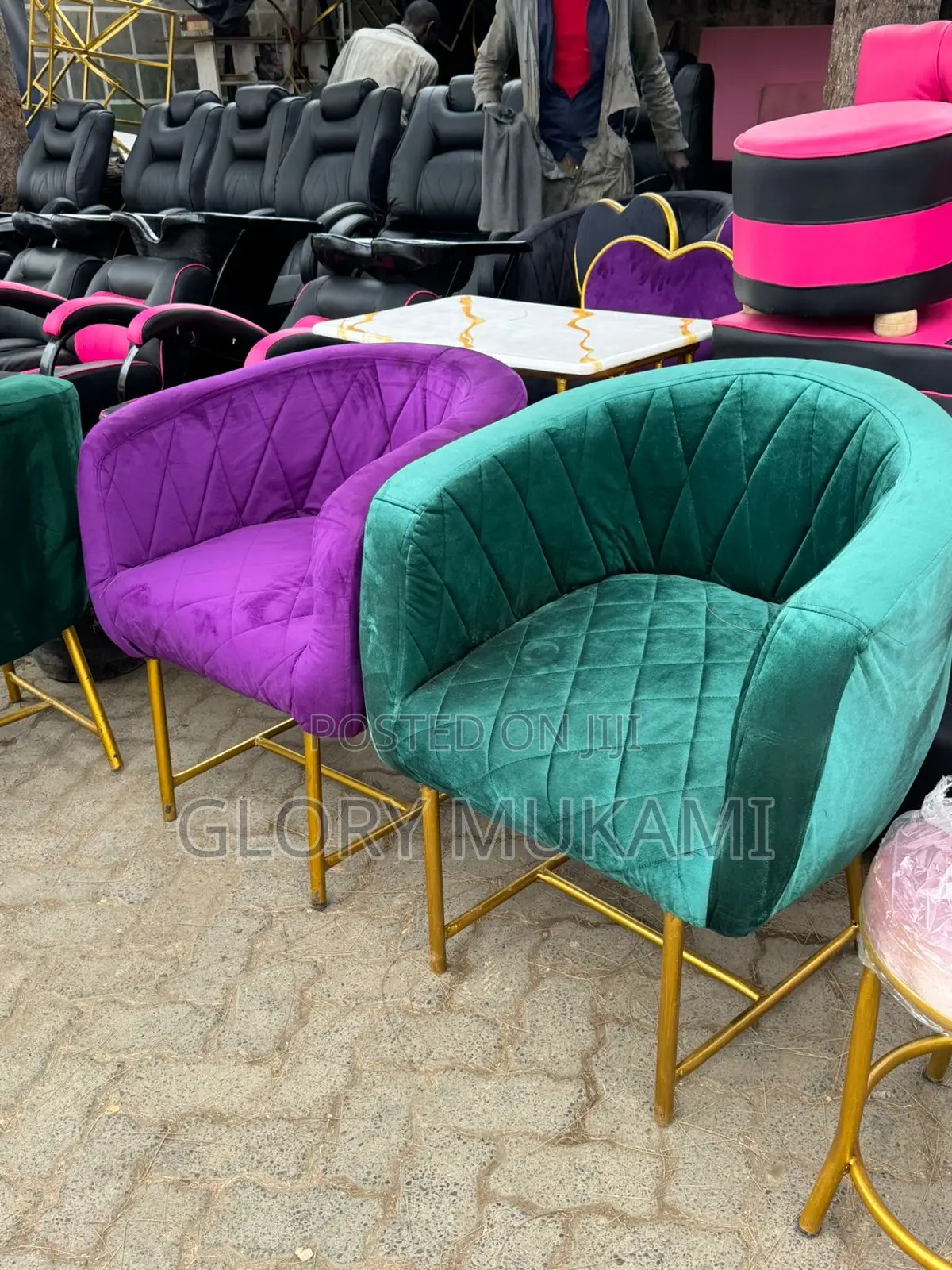 Purple Green Styling Chairs