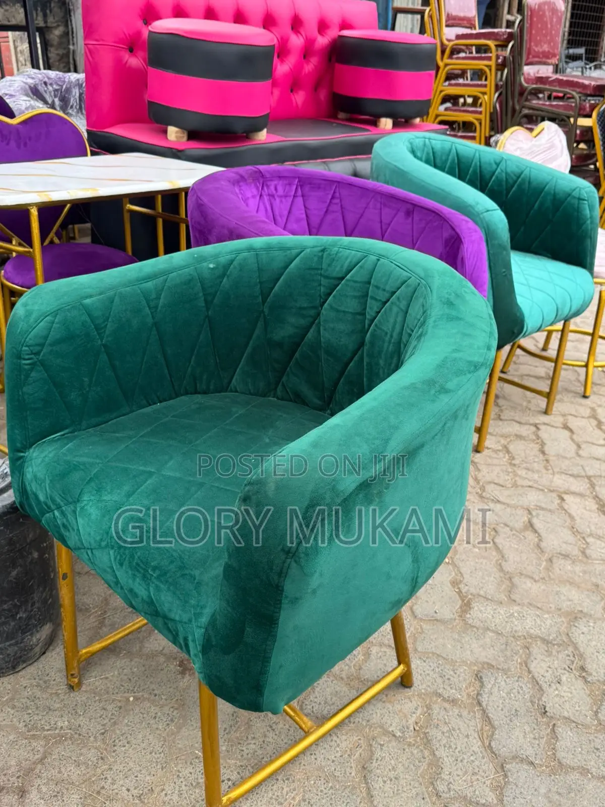 Green Velvet Styling Chair