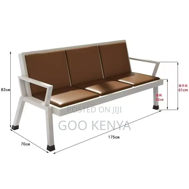 Waiting Sofa; Full Leather Reception Sofa Chair