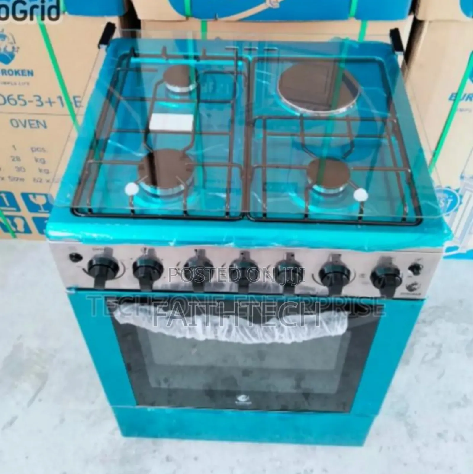 60*65 Euroken 3+1 Standing Cooker With Electric Double Heaer