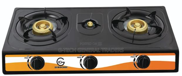 Eurochef 3burner Table Top Black Cooker