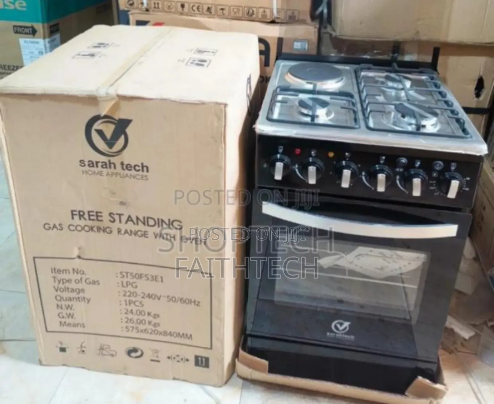 50*55 Sarahtech 3+1 Jet Standing Cooker