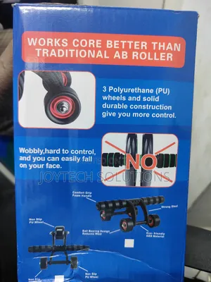 4 Wheel Ab Wheel Roller - Workout System - With Knee Protection Pad