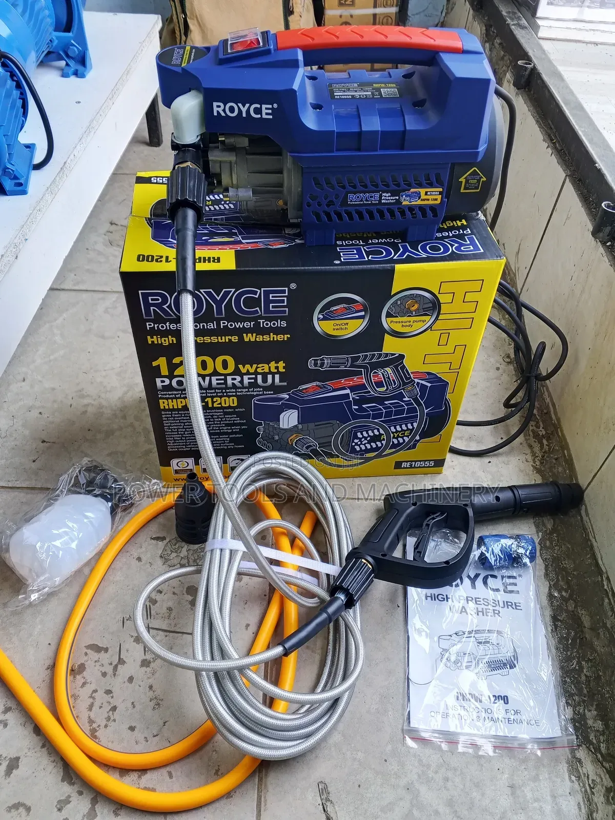 Electric  High Pressure Washer 
1200 Watts
100 Bar
, 
2800 Rpm