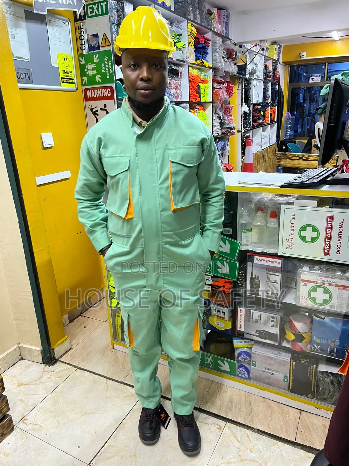 Multicoloured Unique Green Overall