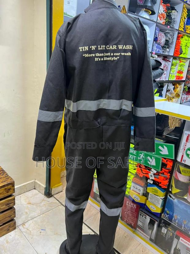 Black Plain Ordinary Coveralls - thumbnail 2
