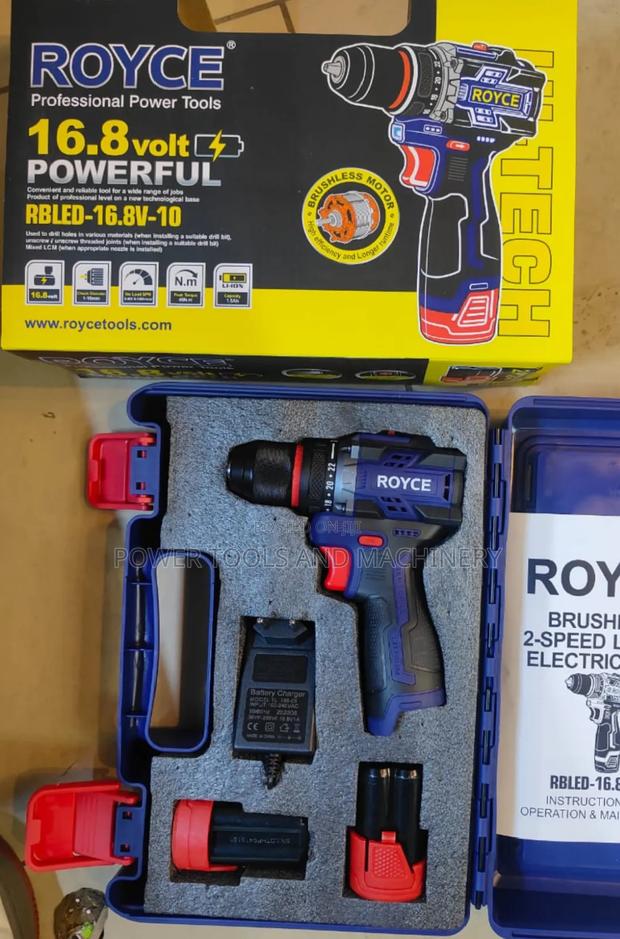 Royce Brushless Cordless Drill
16.8 Volts
10mm Metal Chuck