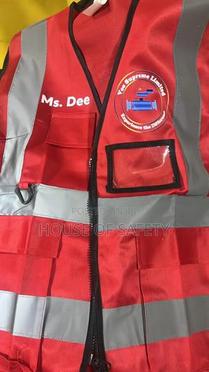 Red Zipped Heavy Duty Reflectors Plus Branding