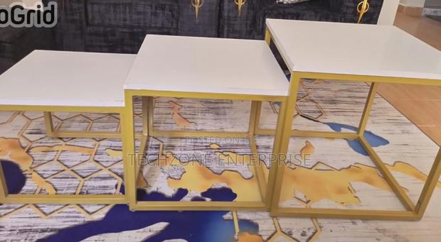 White Amani Nesting Coffee Tables 3 PCS Set