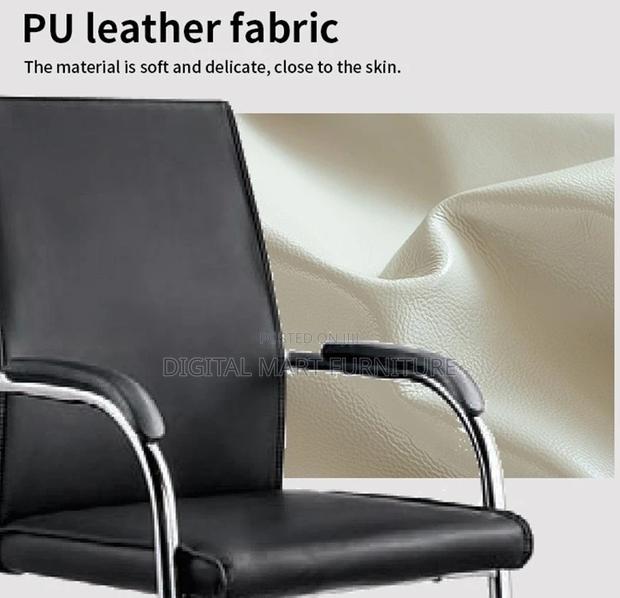 Office Chair: Glossy Chrome Black Office Chair - thumbnail 3